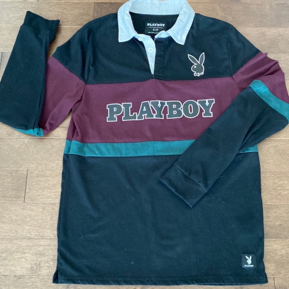 Playboy Rugby Long Sleeve Polo / Polo de rugby à manches longues